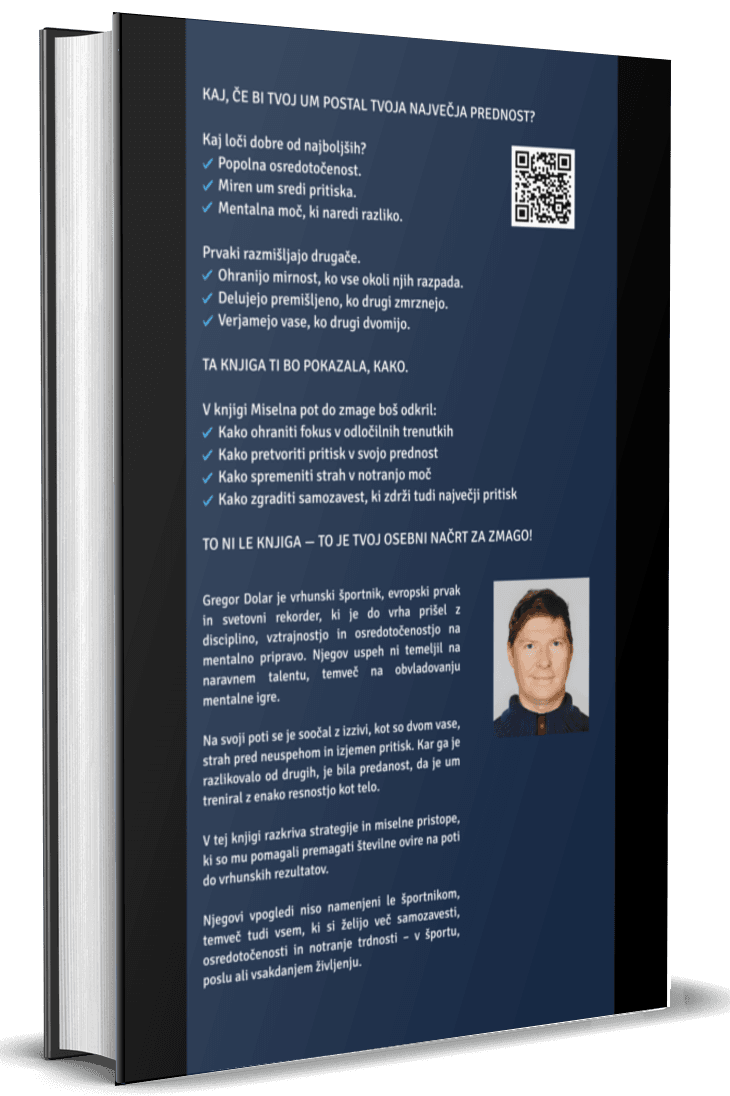 Miselna pot do zmage – zadnja stran knjige (trda vezava, 3D prikaz)