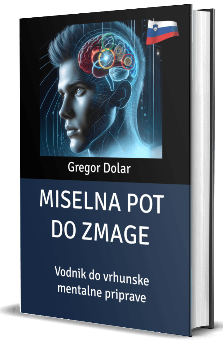 Miselna pot do zmage – naslovnica knjige (trda vezava, 3D prikaz)