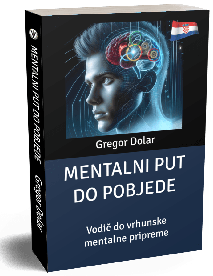 Miselna pot do zmage – naslovnica knjige (meki uvez, 3D prikaz)
